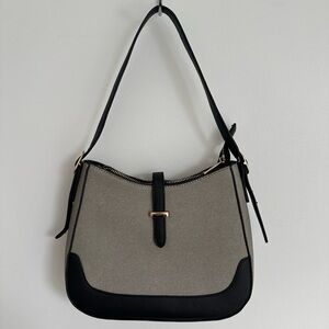 Two Tone Hobo Bag Black Gray NWOT